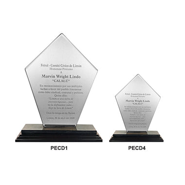 Placa Cristal Diamante (Cod: PECD)