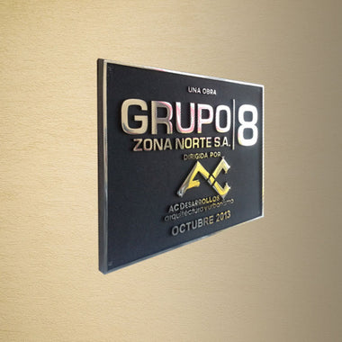 Rótulo Aluminio y bronce fundido (Cod: RABF04)