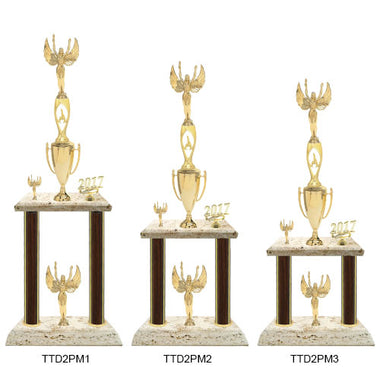 Trofeo TD 2 Pisos Mármol (Cod: TTD2PM1)